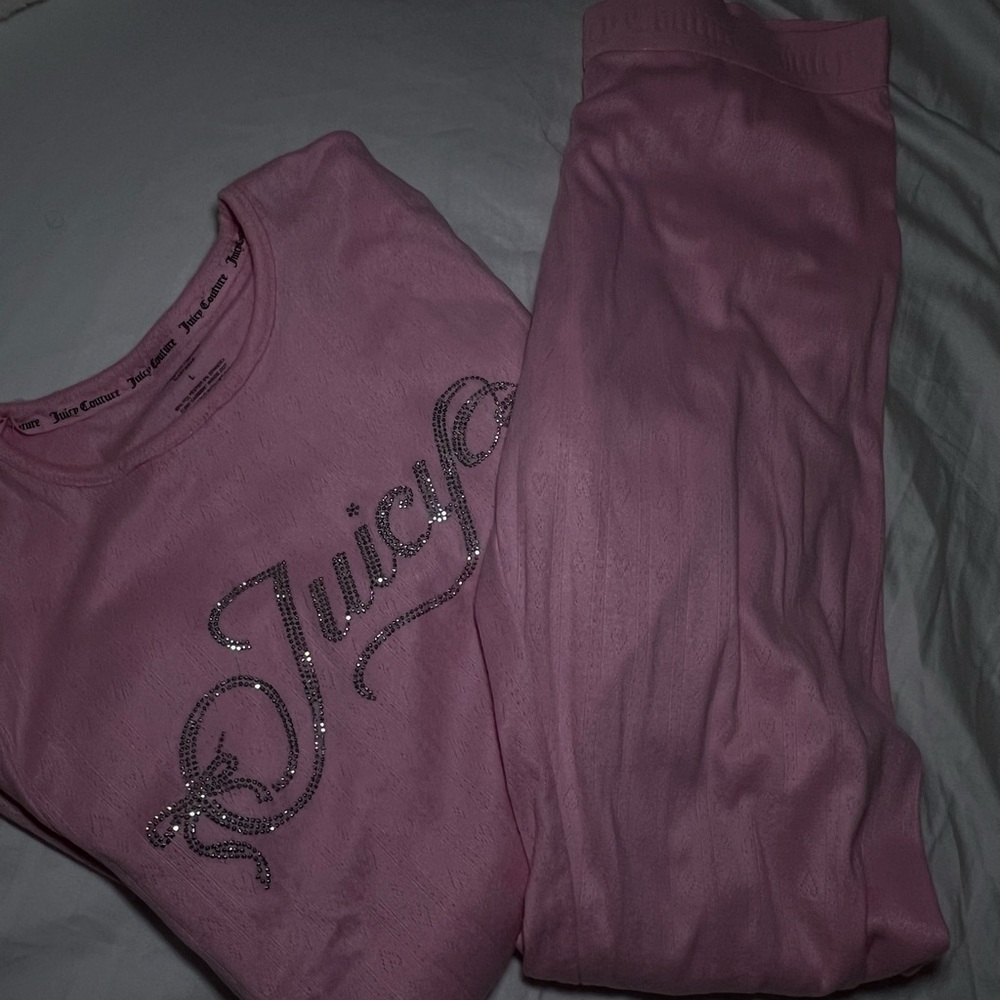 VIRAL Juicy Couture Pink Lounge Set with Silver Logo